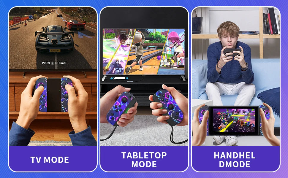 For Nintendo Switch/Oled/Lite Joycons Wireless Controller Gaming Accessories With 6-Axis Gyro Turbo Vibration Wake-Up Bluetooth