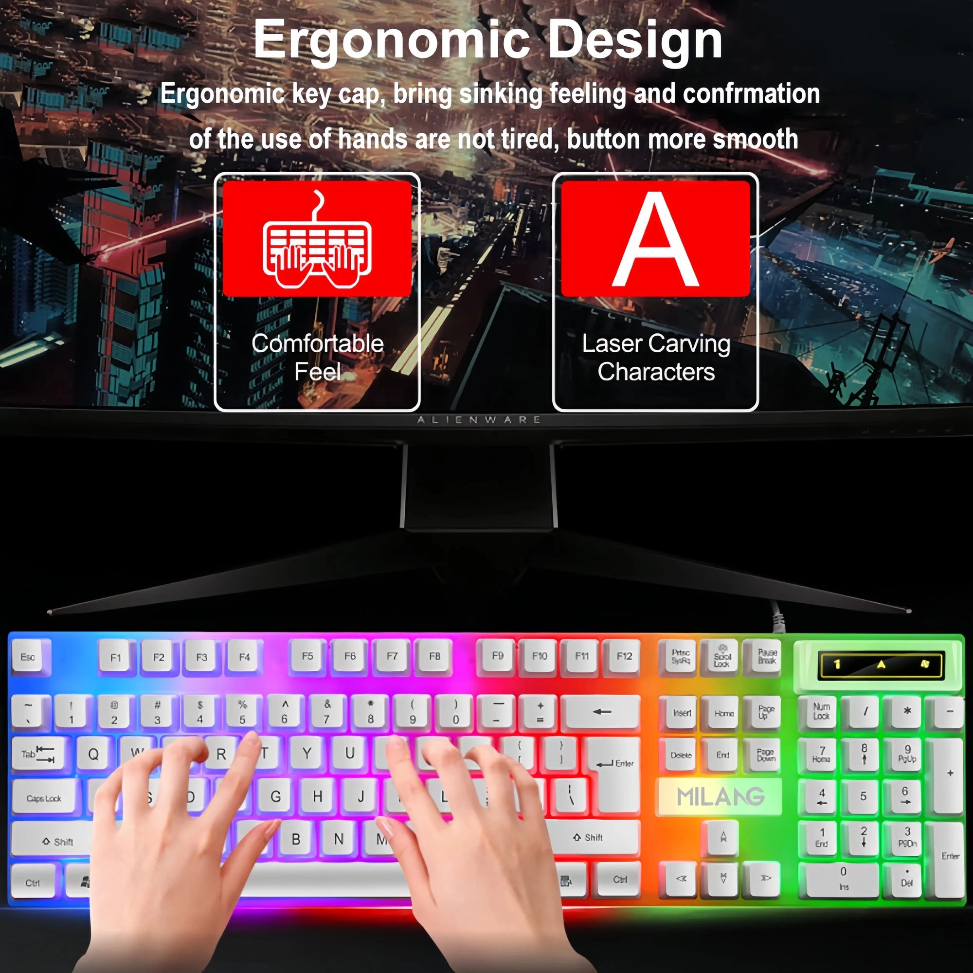 104 key Backlit Mechanical Keyboard Wired Gaming Keyboard waterproof Luminous keyboard And Mouse Set for Gamer PC Laptop Office