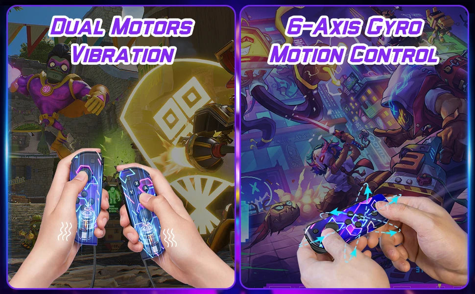 For Nintendo Switch/Oled/Lite Joycons Wireless Controller Gaming Accessories With 6-Axis Gyro Turbo Vibration Wake-Up Bluetooth
